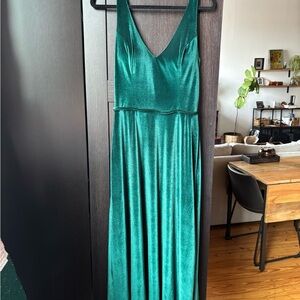 Velvet Green Formal Dress